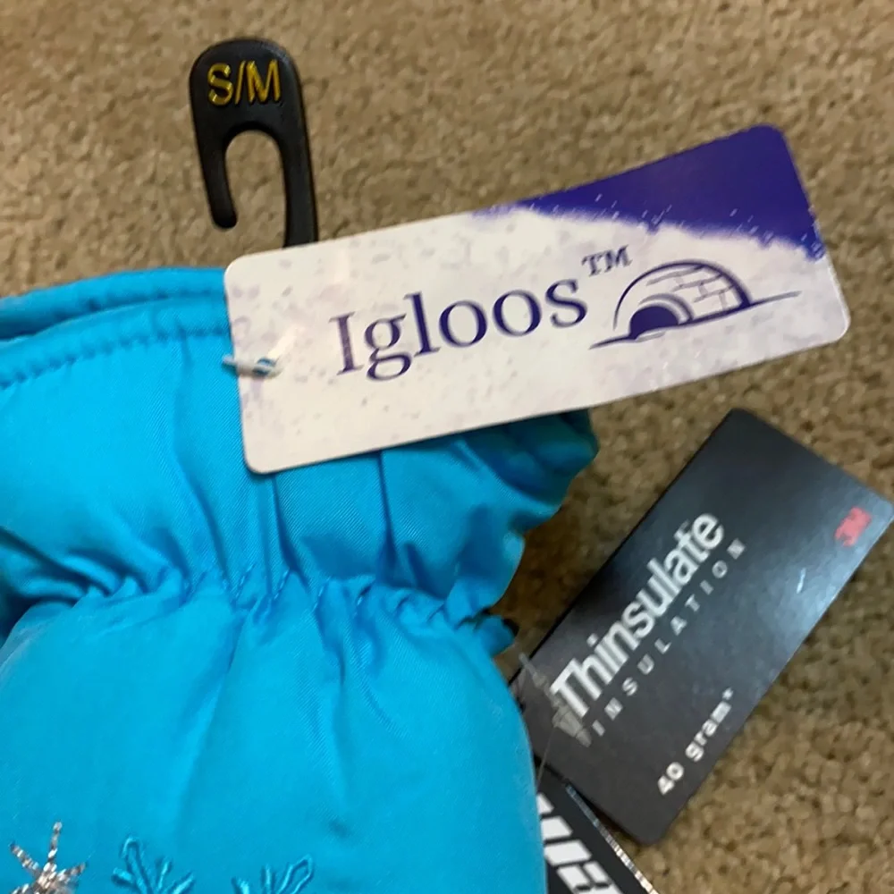Girls Igloos Ski Gloves S/M NWT